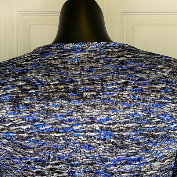 Cleo Blouse Blue and Silver Women’s Size Small - Picture 5 of 8